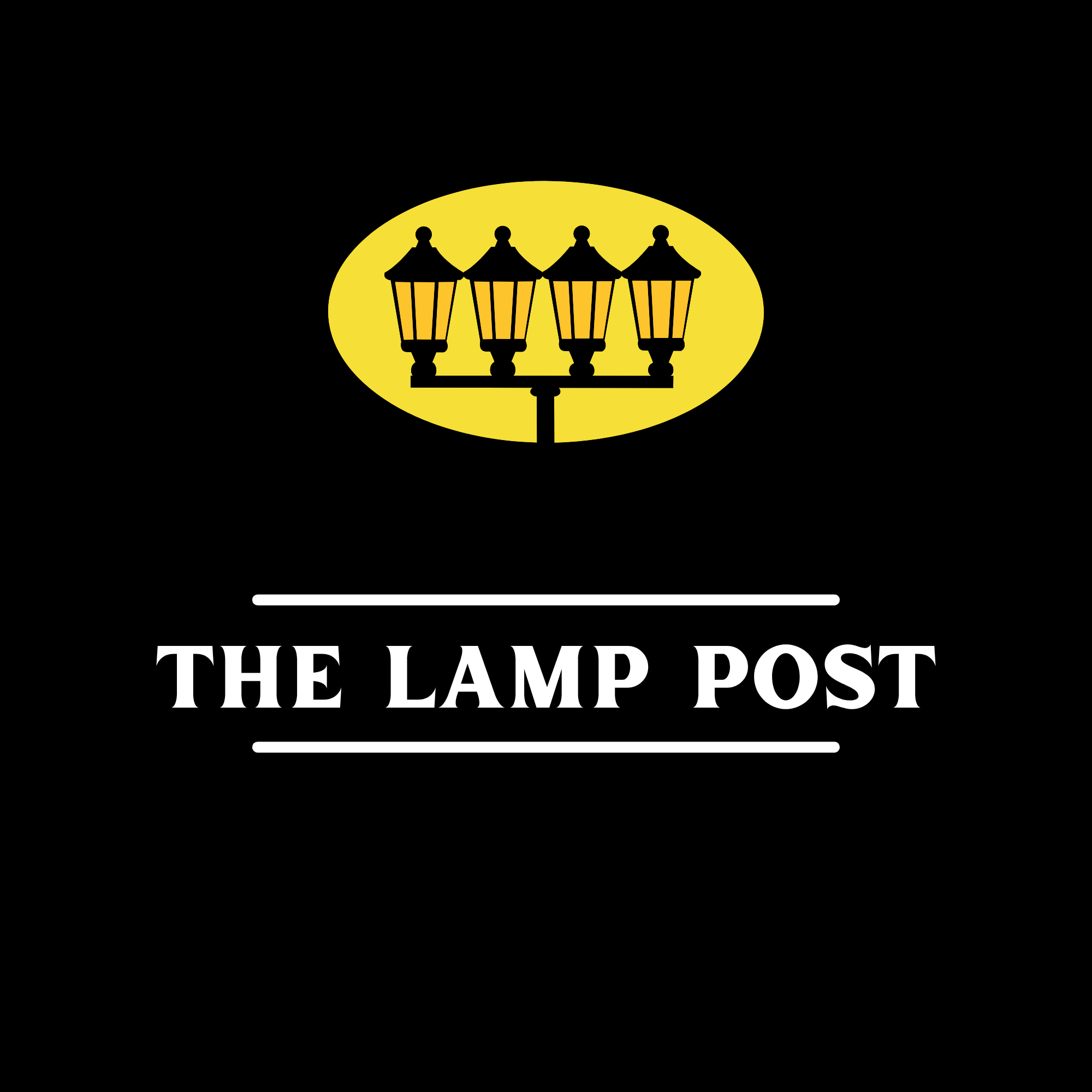the lamp post black background